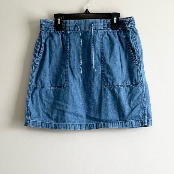 J. Crew Chambray Elastic Skirt - Picture 1 of 5